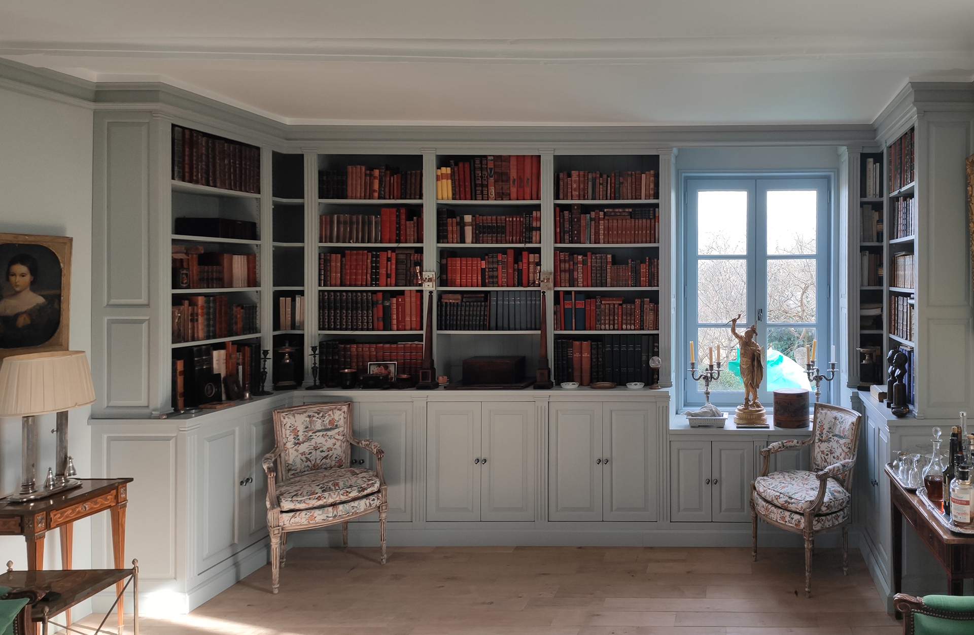 Bibliothèque maison directoire Mortagne au Perche